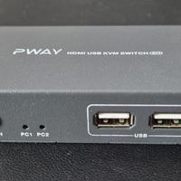 KWM Switch 2 PC 1 Monitor Pway PW-S7201H HDMI