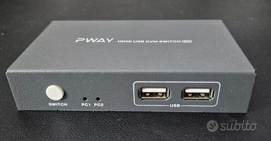 KWM Switch 2 PC 1 Monitor Pway PW-S7201H HDMI