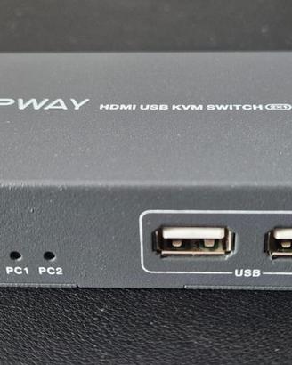 KWM Switch 2 PC 1 Monitor Pway PW-S7201H HDMI