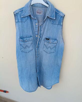 Jeans Donna Wrangler Vintage Blu Chiaro