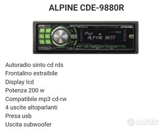 autoradio Alpine CDE 9880R