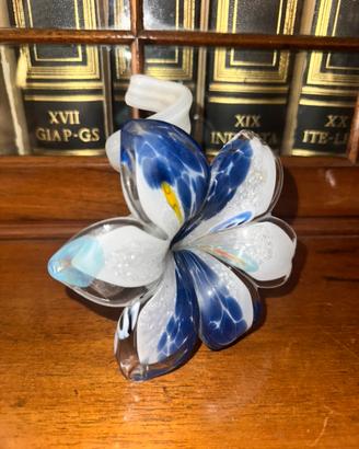 Portacandele fiore in vetro di Murano