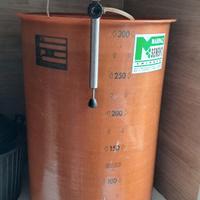 contenitore inox e vetro resina