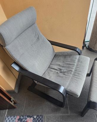 poltrona ikea senza poggiapiedi