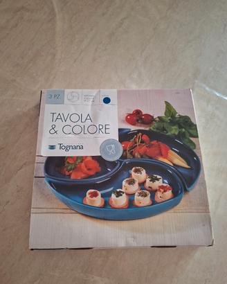 Tognana Tavola & Colore set antipasto 3 pezzi blu 