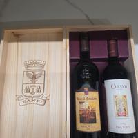 2 bottiglie Banfi Montalcino in cassetta originale