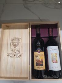 2 bottiglie Banfi Montalcino in cassetta originale