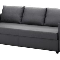 Divano letto 3 posti FRIETHEN grigio scuro