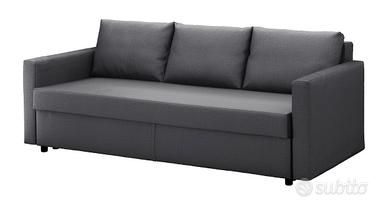 Divano letto 3 posti FRIETHEN grigio scuro