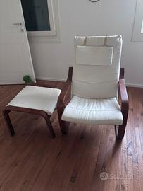 Sedia e poggiapiedi Ikea