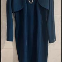 Abito da cerimonia tubino blu Federica Falieri 46