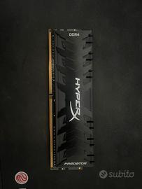 RAM DDR4 16GB 3000MHz HyperX Predator-Top gaming