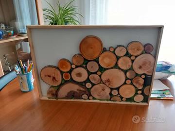 Quadro  legno -lichene stabilizzato 
