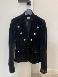 Giacca nera effetto velluto taglia 40