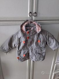 piumino bimbo con cappuccio  colore militare