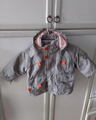 piumino bimbo con cappuccio  colore militare