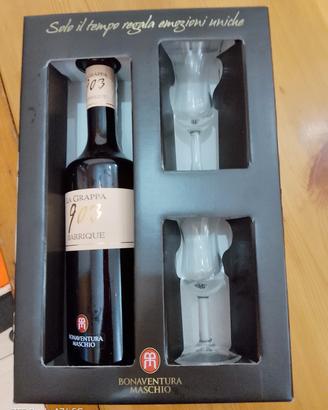 Grappa barrique 903 350 ml più 2 bicchieri nuova