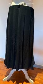 GONNA LONGUETTE IN TULLE NERO-MOTIVO CANETTATO