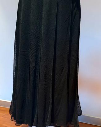 GONNA LONGUETTE IN TULLE NERO-MOTIVO CANETTATO