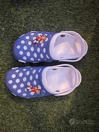 Ciabatte simil Crocs bimbo tg 35 blu con pin