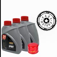 kit 3 LT Olio Malossi Sport 10W40 + F. olio tmax 5