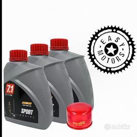 kit 3 LT Olio Malossi Sport 10W40 + F. olio tmax 5