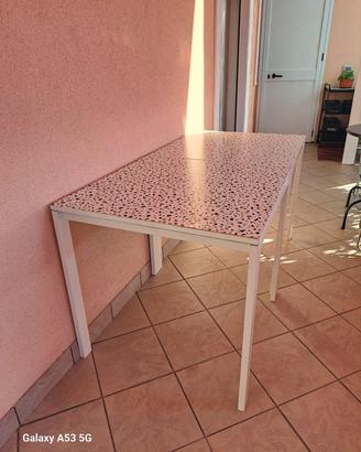 tavoli struttura in ferro e ripiano in legno lamin