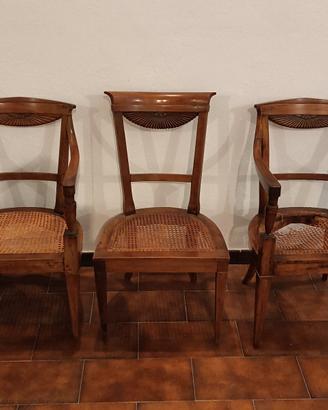 Coppia poltrone e sedia direttorio