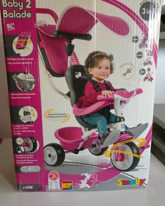 Triciclo Smoby Baby 2 Balade 3in1 – Rosa