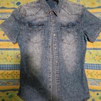 Camicia in jeans maniche corte