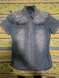 Camicia in jeans maniche corte