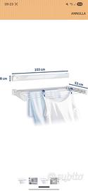 Stendino stendibiancheria da parete 90cm Leifheit