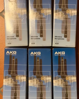 6 MICROFONI AKG TUTTI FUNZIONANTI+CAVI CANNON VEDI