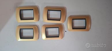 biticino placche metallo oro