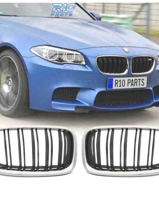 GRIGLIE BMW F10 F11 10-16 LOOK M5 NERO CROMATO