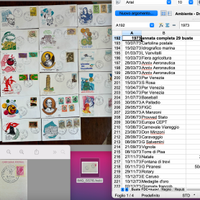 Buste FDC annata completa 1973 + 3 serie MNH ciasc