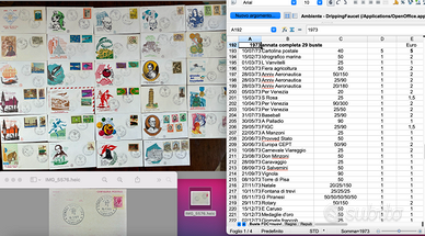 Buste FDC annata completa 1973 + 3 serie MNH ciasc