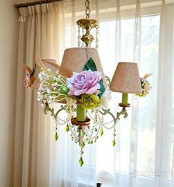 affaschinante lampadario con fiori