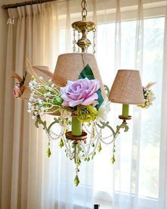 affaschinante lampadario con fiori