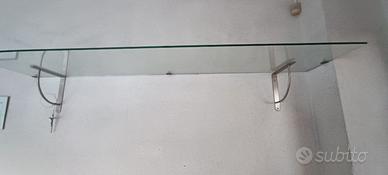 3 mensole in cristallo 
