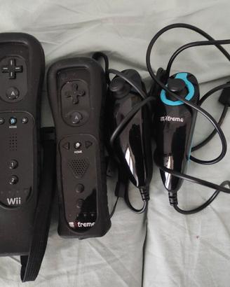 2 controller e 2 nunchuck neri Nintendo Wii