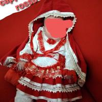 Vestito di carnevale cappuccetto rosso 3-6 mesi