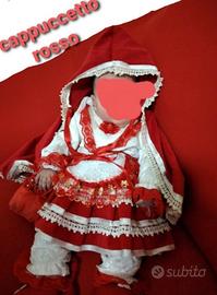 Vestito di carnevale cappuccetto rosso 3-6 mesi