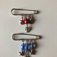 SPILLE nr 2 con ciondolo angioletto