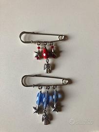 SPILLE nr 2 con ciondolo angioletto