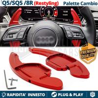 PALETTE Cambio Volante per AUDI Q5 8R Paddle Rosse