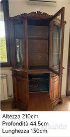 vetrina antica in legno 