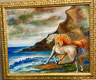 Quadro dipinto Aligi Sassu copia d’autore