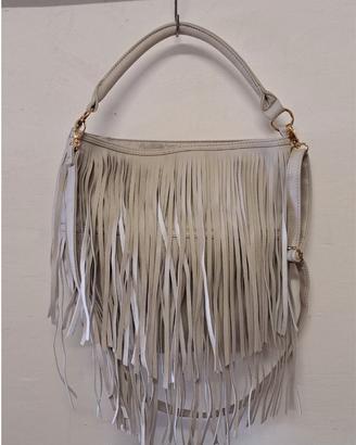 Borsa similpelle con frange Avon nuova