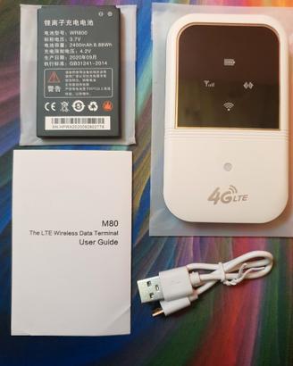 Router LTE 4G Portatile 150Mbps Hotspot Bianco